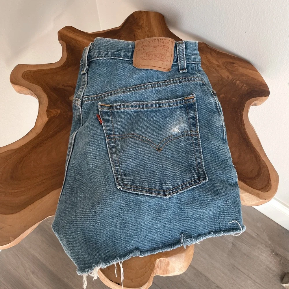 Levi Distressed Denim Cutoffs